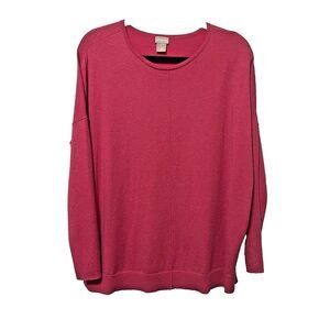 Chico's Sweater Berry Pink Soft Lightweight Cashmere Blend Size Medium Comfy